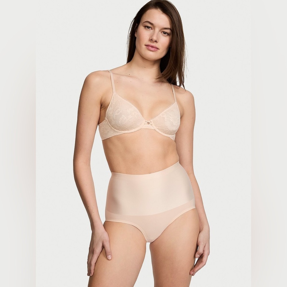 Victoria’s Secret Seamless Cream High-Waisted Briefs